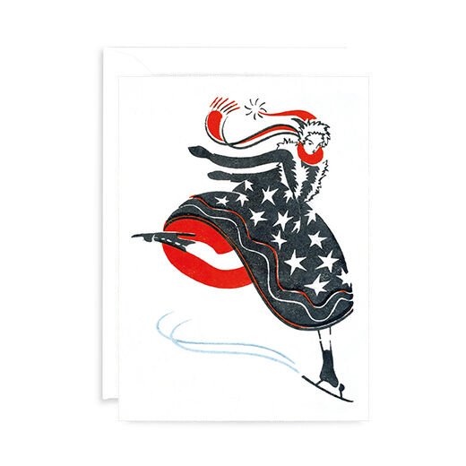 Starry Skater Christmas cards (pack of 8)